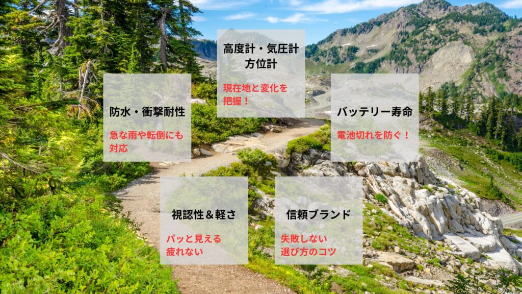 登山初心者がチェックすべき5つのポイント